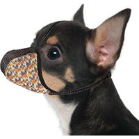Produktbild von Ledander Maulkorb für Hunde aus weichem Air-Mesh Stoff verstellbar in Orange Bunt