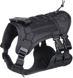 Ledander No-Pull Hundegeschirr aus Nylon mit Kontrollgriff für Hunde und Welpen Schwarz – Bild 1 von 5