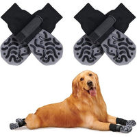 Produktbild von Ledander Pfotenschutz Hundesocken Anti-Rutsch mit verstellbarem Klettverschluss für Hunde XS 4-tlg