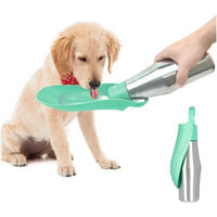 Produktbild von Ledander Reisenapf für Hunde mit Silikon Trinkflasche 750ml für unterwegs