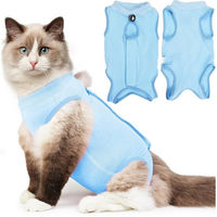Produktbild von Ledander Schutzkragen Katzenbody aus Stoff als Alternative zum Trichter für Katzen nach Operationen Größe S