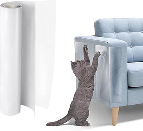 Ledander Selbstklebende Kratzmatte für Katzen als transparenter Kratzschutz für Sofa und Wand – Bild 1 von 5