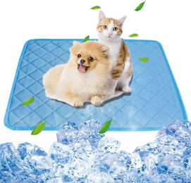 Ledander Selbstkühlende Hundematte aus Ice-Silk-Gewebe für Hunde in Blau – Bild 1 von 1