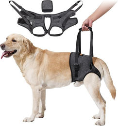 Ledander Sicherheitsgeschirr als Stützgeschirr und Gehhilfe für große Hunde und Senioren in Schwarz aus Polyester – Bild 1 von 5