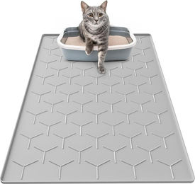 Ledander Silikon Katzenstreu Matte für Katzen in Grau 86x56cm – Bild 1 von 5