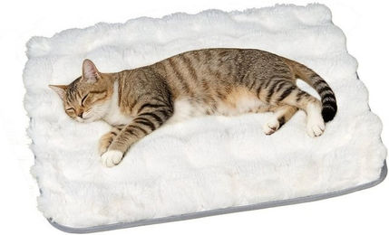 Ledander Thermodecke als Plüschbett für Katzen und Hunde aus Polyester in Weiß – Bild 1 von 3