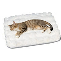 Produktbild von Ledander Thermodecke als Plüschbett für Katzen und Hunde aus Polyester in Weiß