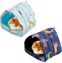 Ledander Tierhaus 2er-Pack Meerschweinchen-Betten aus Baumwolle für Kleintiere wie Zwergkaninchen Chinchillas und Hamster in verschiedenen Größen – Bild 1 von 5