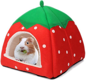 Ledander Tierhaus Meerschweinchenbett aus Stoff mit weichen Kissen für Kaninchen und Kleintiere – Bild 1 von 5
