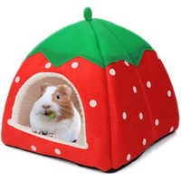 Produktbild von Ledander Tierhaus Meerschweinchenbett aus Stoff mit weichen Kissen für Kaninchen und Kleintiere