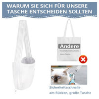 Produktbild von Ledander Wendbare Tiertransporttasche für Hunde und Welpen bis 7,5 kg in Weiß