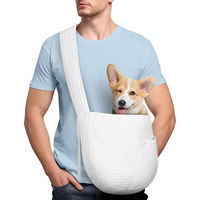 Produktbild von Ledander Wendbare Tiertransporttasche für Hunde und Welpen bis 7,5 kg in Weiß aus Polyester