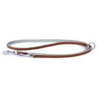 Produktbild von Leder-Hundeführleine Amsterdam Brandy/Grey aus Leder 200 cm x 18 mm