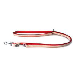 Produktbild von Leder-Hundeführleine Firenze in Rosa/Rot mit 200 cm Länge und 18 mm Breite