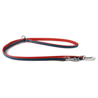 Produktbild von Leder-Hundeführleine Firenze opal/flame aus Leder mit 200 cm Länge und 14 mm Breite