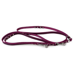 Produktbild von Leder-Hundeführleine Lila 300 cm x 18 mm