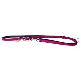 Leder-Hundeführleine Vancouver Lila/Schwarz 200 cm 22 mm – Bild 1 von 1