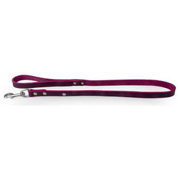 Produktbild von Leder Hundeleine Lila 110 cm 12 mm