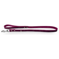 Produktbild von Leder Hundeleine Weinheim Violett 100 cm 22 mm