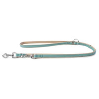 Produktbild von Lederband Hunde Führleine Firenze in Electric Blue und Nude