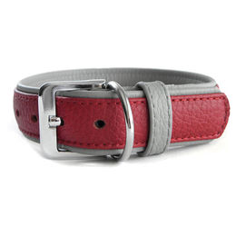 Lederband Hundehalsband New York grenadine/stone Leder 60 cm x 40 mm – Bild 1 von 1