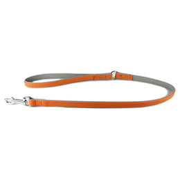 Lederband Hundeleine New York in Orange/Grau – Bild 1 von 1