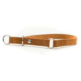Produktbild von Lederband Würger mit Stop Toronto Halsband für Hunde in Cognac Braun 60 cm x 25 mm