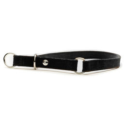 Produktbild von Lederband Würger mit Stop Toronto Halsband Schwarz Länge 50 cm Breite 18 mm
