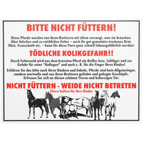 Produktbild von Lehmann Hinweisschild Kolikgefahr Weiß 40 x 30 cm