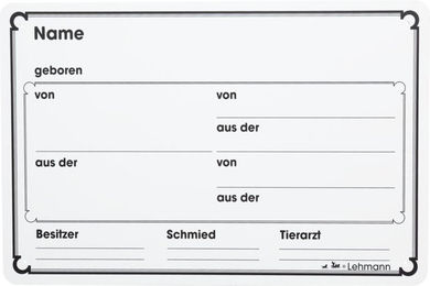 Lehmann Stalltafel aus Kunststoff in Weiß – Bild 1 von 1