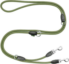 Leisegrün Hundeleine aus Nylon für große Hunde in Olivgrün 3m verstellbar – Bild 1 von 5