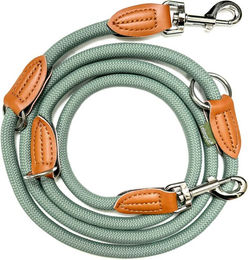 Leisegrün Hundeleine aus Paracord für große Hunde in Grün wasserabweisend 2m – Bild 1 von 5