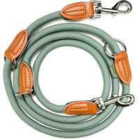 Produktbild von Leisegrün Hundeleine aus Paracord für große Hunde in Grün wasserabweisend 2m