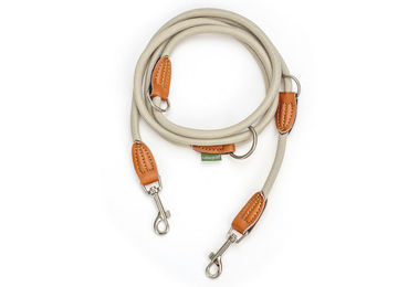 Leisegrün Hundeleine aus Paracord für kleine Hunde in Beige – Bild 1 von 1