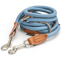 Produktbild von Leisegrün Hundeleine aus Paracord für kleine Hunde in Blau, 2m
