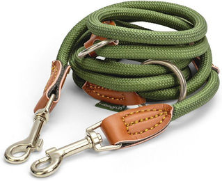 Leisegrün Hundeleine aus Paracord für kleine Hunde in Grün – Bild 1 von 3
