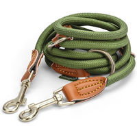 Produktbild von Leisegrün Hundeleine aus Paracord für kleine Hunde in Grün