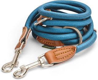 Leisegrün Hundeleine aus Paracord für kleine Hunde in Türkis Blau – Bild 1 von 3