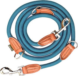Leisegrün Hundeleine aus Paracord für mittelgroße und große Hunde in Türkis Blau 2m – Bild 1 von 5