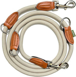 Leisegrün Hundeleine aus Paracord für mittlere und große Hunde in Beige, wasserabweisend, 2m – Bild 1 von 5