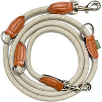 Produktbild von Leisegrün Hundeleine aus Paracord für mittlere und große Hunde in Beige, wasserabweisend, 2m