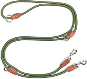 Leisegrün Hundeleine für große Hunde aus Nylon mit 2 Karabinern 3m verstellbar wasserabweisend – Bild 1 von 4