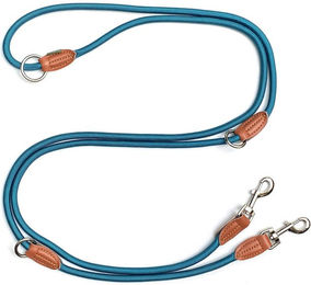 Leisegrün Hundeleine für große Hunde aus Nylon mit 2 Karabinern und 3m Länge verstellbar – Bild 1 von 5