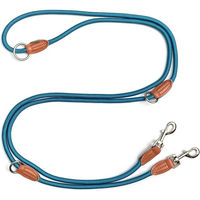 Produktbild von Leisegrün Hundeleine für große Hunde aus Nylon mit 2 Karabinern und 3m Länge verstellbar