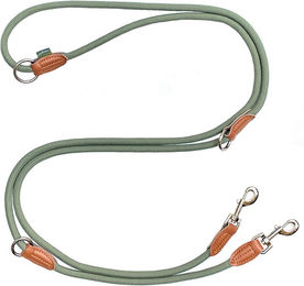 Leisegrün Hundeleine für große Hunde aus Nylon mit 2 Karabinern und 3m Länge wasserabweisend – Bild 1 von 2
