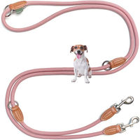 Produktbild von Leisegrün Hundeleine für kleine Hunde aus Nylon mit 2 Karabinern 3 m wasserabweisend