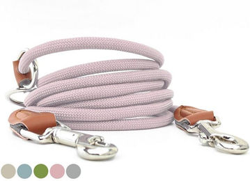 Leisegrün Hundeleine für kleine Hunde aus Nylon mit 2 Karabinern und 3 m Länge – Bild 1 von 2