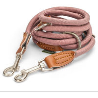 Produktbild von Leisegrün Hundeleine für kleine Hunde aus Paracord in Rosa, 2m