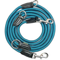 Produktbild von Leisegrün Verstellbare Hundeleine 3m aus Paracord in Petrol für mittelgroße und große Hunde