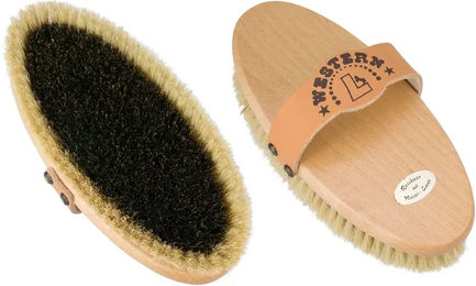 Produktbild von Leistner Western Reitbürste aus Holz in Beige und Natur